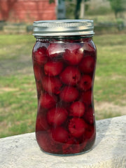 RESERVE YOURS Chef Jennifer’s Montana Brandied Cherries  1 pint jars for 1/23 & 1/24 pick up.  Use the pull down menu NOW to choose your pick up location