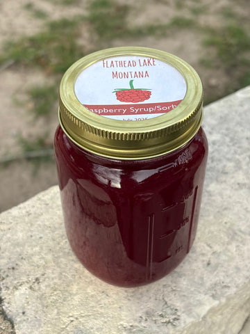 RESERVE YOURS Chef Jennifer’s Montana Raspberry Syrup/Sorbet Base  Pint Jars for 1/23 & 1/24 pick up.  Use the pull down menu NOW to choose your pick up location
