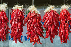 Fresh Classic Santa Fe New Mexico Chile Ristras (Regular Larger Peppers). For Onsite Walk in purchase only - not available for Pre-order at this time
