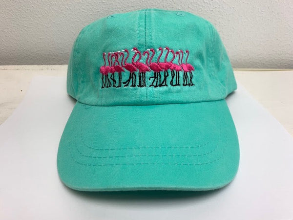 PRE-ORDER infamous flamingos Embroidered Ball Cap for Customer Pick Up at one of our Flash Gardens