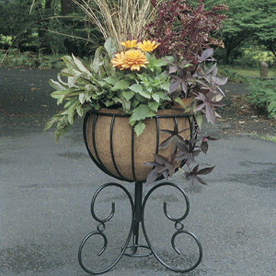 DRIFTWOOD 16” Heavy Duty Classic English Metal Urn Planter - includes coco liner for walk in purchase at our DRIFTWOOD Flash Garden  NOT AVAILABLE FOR PRE-ORDERING