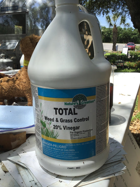 PRE-ORDER 20% Vinegar  1 gallon  Organic Weed Killer for customer pick up at a Flash Garden  - For Customer pick up at a Flash Garden late Aug/early Sept - will update exact pick up dates soon.