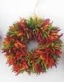 Santa Fe New Mexico ‘Pequin’ Wreath(smaller peppers) - MULTI-COLORS-these will ripen to be all red in color over time -  FOR WALK-IN/ONSITE PURCHASE  NOT available for Pre-Ordering-Please be onsite at a Flash Garden when purchasing.