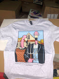For Delivery via USPS Official Fine Art - Flamingo T-Shirt (use the pull down menus to choose theme & size) includes Packaging and Postage